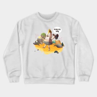 kid punk play all day, Jason Crewneck Sweatshirt